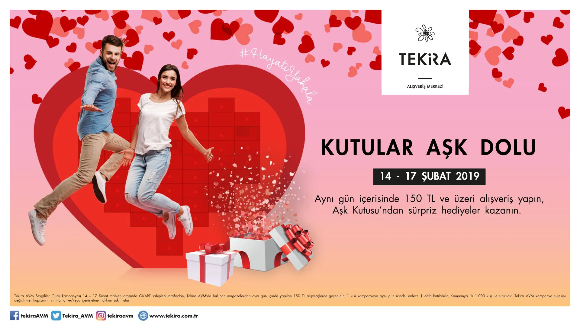 Tekira AVM’de kutular aşk dolu! Tekira AVM’de kutular aşk dolu!