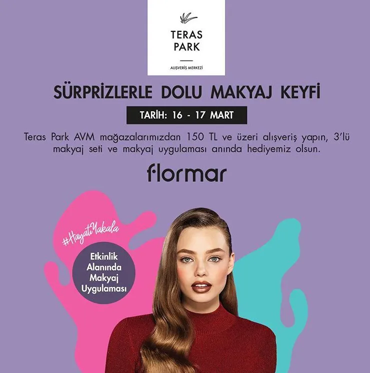 Teras Park AVM’de sürprizlerle dolu makyaj keyfi sizleri bekliyor!
