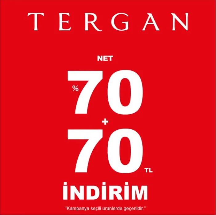 Tergan'da indirim üstüne indirim sizleri bekliyor!