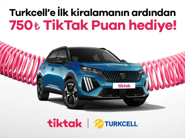 TikTak'ta İlk Kiralama Özel! 750 Puan ve Aylık %25 İndirim Fırsatlarını Kaçırma