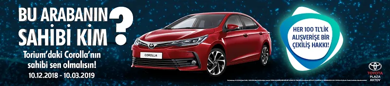 Torium Toyota Corolla Çekiliş Kampanyası! Torium Toyota Corolla Çekiliş Kampanyası!