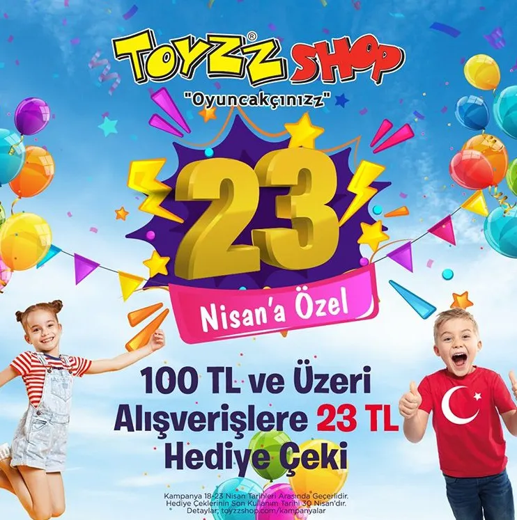 Toyzz Shop'tan 23 Nisan'a Özel 23 TL Fırsatı!