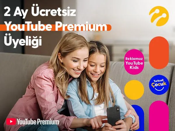 Turkcell Çocuk Kartlarına Özel 2 Aylık Ücretsiz YouTube Premium Kampanyası!