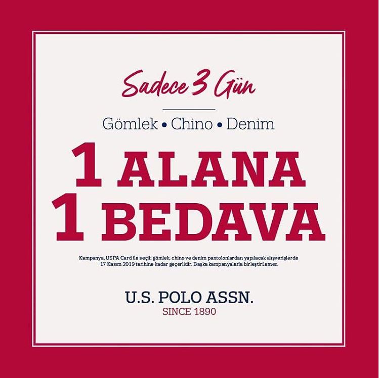 Us Polo Assn De 1 Alana 1 Bedava