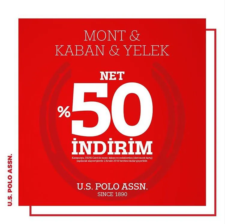 US Polo Assn Mont, Kaban ve Yelek Net %50 İndirimli! US Polo Assn Mont, Kaban ve Yelek Net %50 İndirimli!