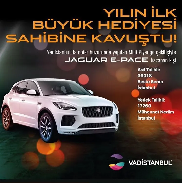 Vadistanbul Jaguar E-Pace Çekiliş Sonucu Açıklandı!