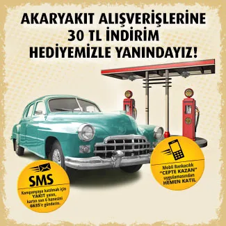 Akaryakıt Alışverişlerine 30 TL İndirim Vakıfkart'tan!