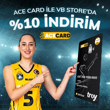 Vakıfkart ile Ace Card ile VakıfBank Spor Sarayı Store'da %10 indirim!