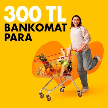 Vakıfkart ile Market Alışverişinde 300 TL Bankomat Para
