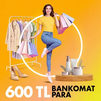 Vakıfkart ile Giyim & Kozmetik Alışverişinde 600 TL Bankomat Para