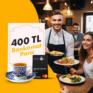 Vakıfkart ile Restoran Alışverişinde 400 TL Bankomat Para