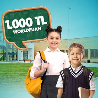 Vakıfkart ile Eğitim kurumlarından yapacağınız harcamaya 1.000 TL'ye varan Worldpuan!