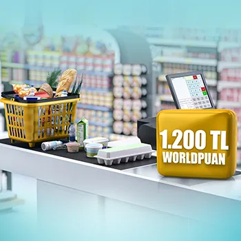 Vakıfkart ile Gıda marketi alışverişlerinize 1.200 TL Worldpuan!