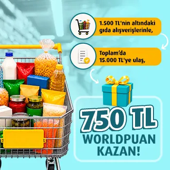 Vakıfkart ile Market Alışverişinde 750 TL Worldpuan