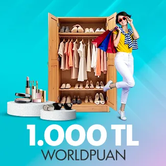 Vakıfkart ile Giyim, çiçek ve kozmetik alışverişlerinize 1.000 TL Worldpuan!
