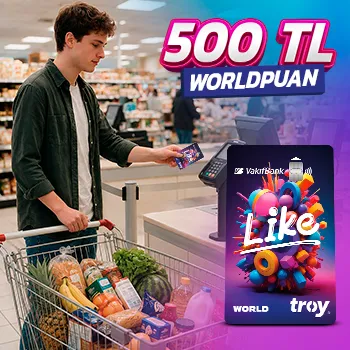 Vakıfkart Like Card ile Gıda Alışverişinde Worldpuan!
