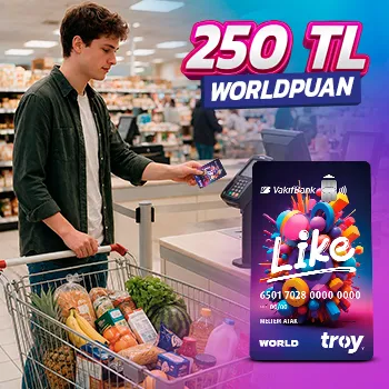 Vakıfkart Like Card ile Market Alışverişinde Worldpuan!