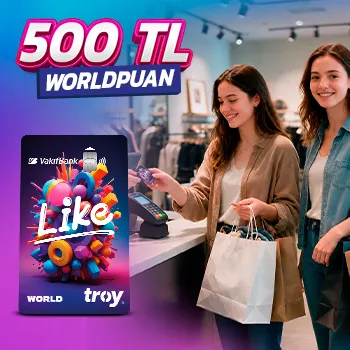 Vakıfkart Like Card ile Giyim Alışverişinde 500 TL Puan!