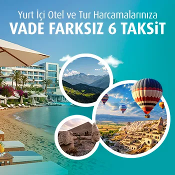 Vakıfkart Milplus Seyahat: Yurt İçi Turlarda 6 Ay Taksit!