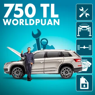 Vakıfkart ile Otomotiv lastik, yedek parça ve araç bakım harcamalarınıza 750 TL Worldpuan!