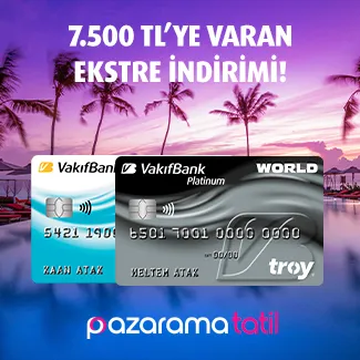 Vakıfkart ile Pazaramatatil'de Ekstre İndirimi