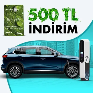 Vakıfkart Recycle Card Elektrikli Şarj İstasyonu İndirimi