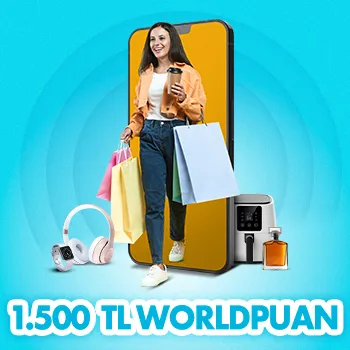 Vakıfkart ile Seçili e-ticaret alışverişlerinize 1.500 TL Worldpuan!