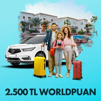 Vakıfkart ile Seyahat: 2500 TL Worldpuan!