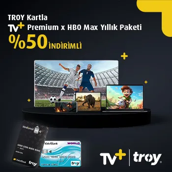 Vakıfkart ile TROY kartla TV+ Premium Yıllık Paketi %50 indirimli!