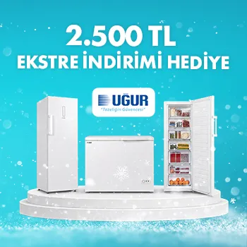 Vakıfkart ile Uğur Soğutma'dan 35.000 TL ve üzeri alışverişinize 2.500 TL ekstre indirimi!