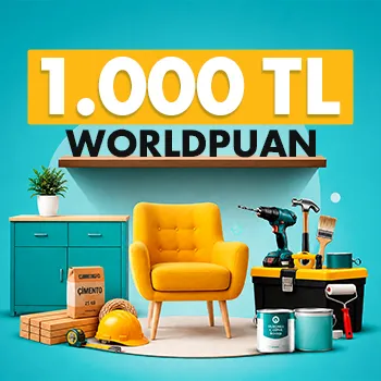 Vakıfkart ile Yapı Markette 1000 TL Worldpuan!
