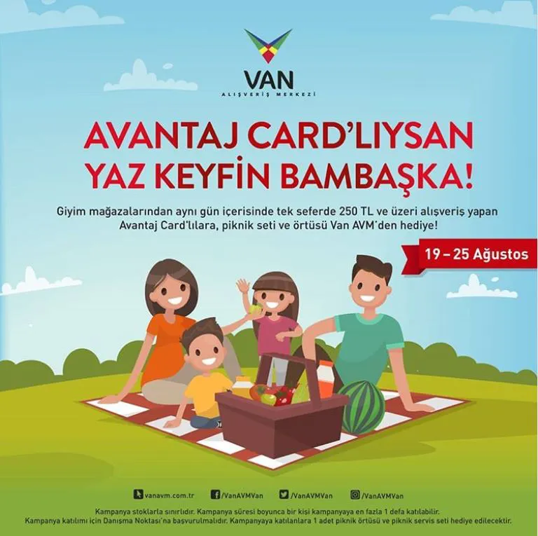 Yazın keyfi Van AVM'de Avantaj Card ile bir başka! Yazın keyfi Van AVM'de Avantaj Card ile bir başka!