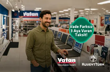 Vatan Bilgisayar'da Kuveyt Türk Kartıyla 3 Taksit Fırsatı: Vade Farksız Alışveriş İmkanı!
