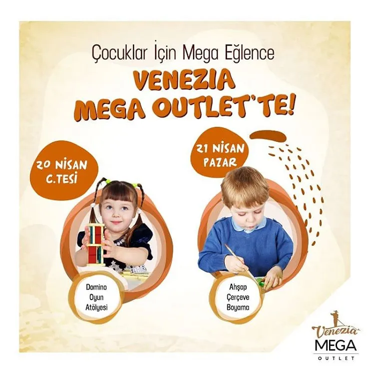 Çocuklar için Mega Eğlence Venezia Mega Outlet’te! Çocuklar için Mega Eğlence Venezia Mega Outlet’te!