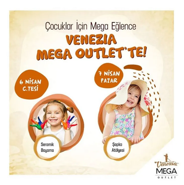 Çocuklar için Mega Eğlence Venezia Mega Outlet’te! Çocuklar için Mega Eğlence Venezia Mega Outlet’te!