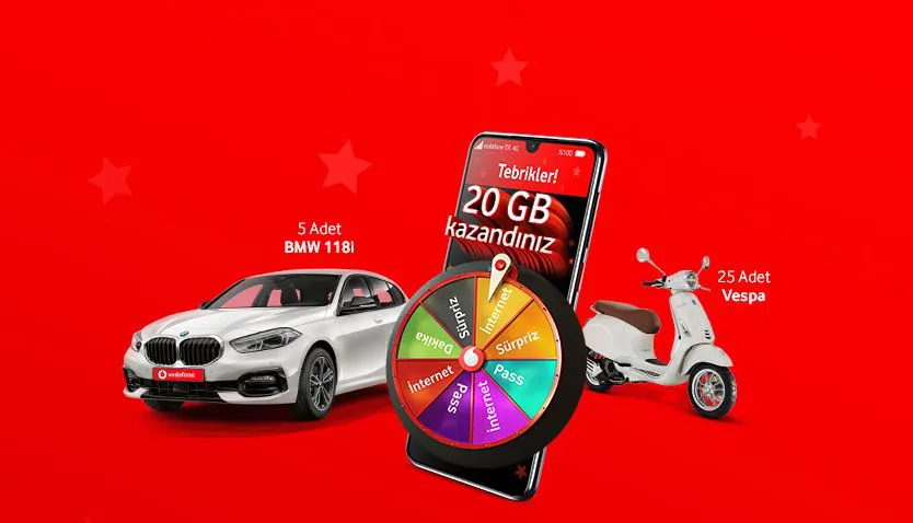 Vodafone Hediye Çarkı BMW 118i Çekiliş Kampanyası!