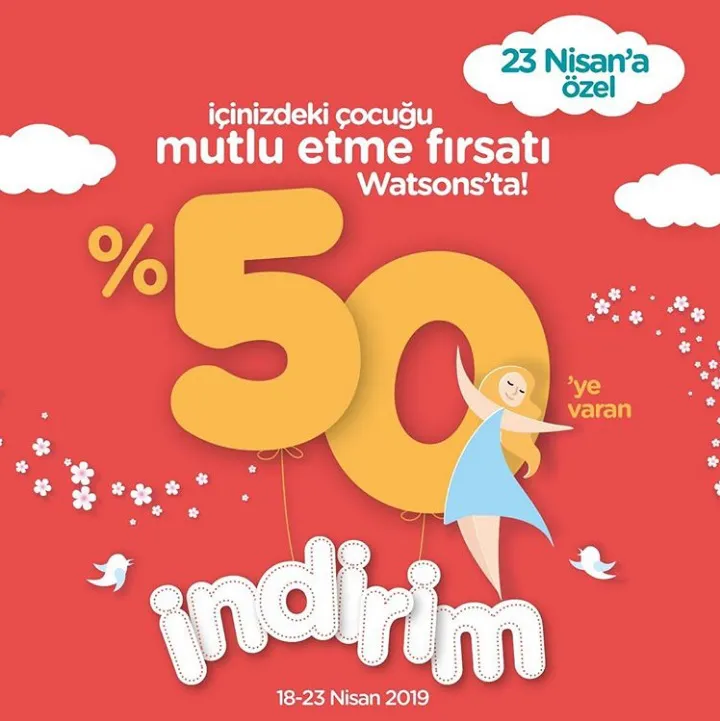 İçinizdeki çocuğu mutlu etme fırsatı Watsons'tan! İçinizdeki çocuğu mutlu etme fırsatı Watsons'tan!
