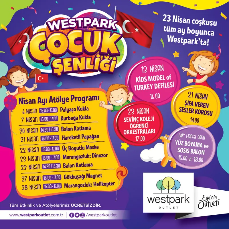 23 Nisan coşkusu tüm ay boyunca Westpark'ta!