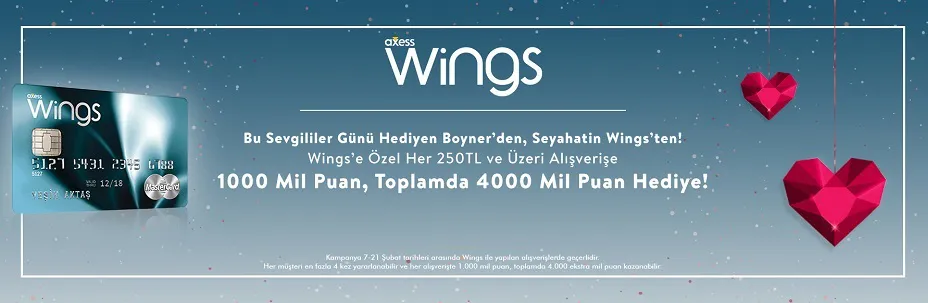 Wings'e Özel Boyner.com.tr'de 4.000 Mil Puan
