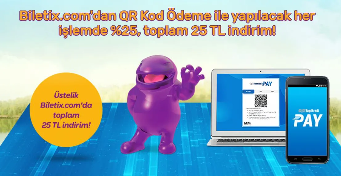 Biletix.com'da QR Kod Ödeme ile %25 indirim!