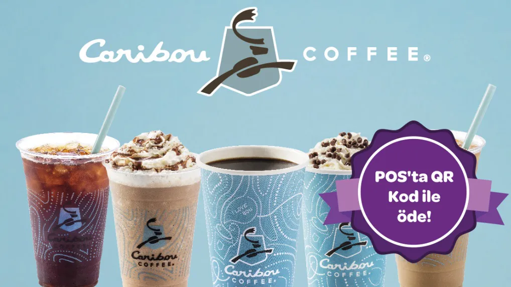 Caribou Coffee'de POS'ta QR Kod ile 10 TL Worldpuan! 