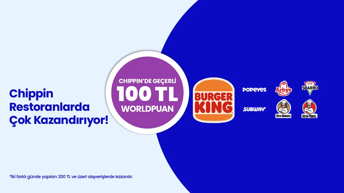 Worldcard ile Lezzetli Anlar: 100 TL Worldpuan Kampanyası