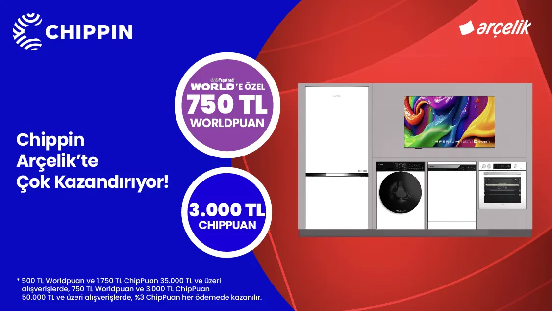 Worldcard Chippin Arçelik Kampanyası: Worldpuan Fırsatı!