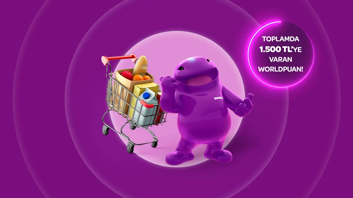 Worldcard ile Gıda Market Kampanyası: 1500 TL WorldPuan