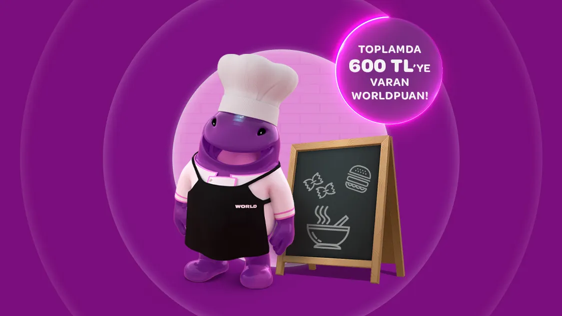 Worldcard ile Restoran İndirimi: 600 TL Worldpuan!