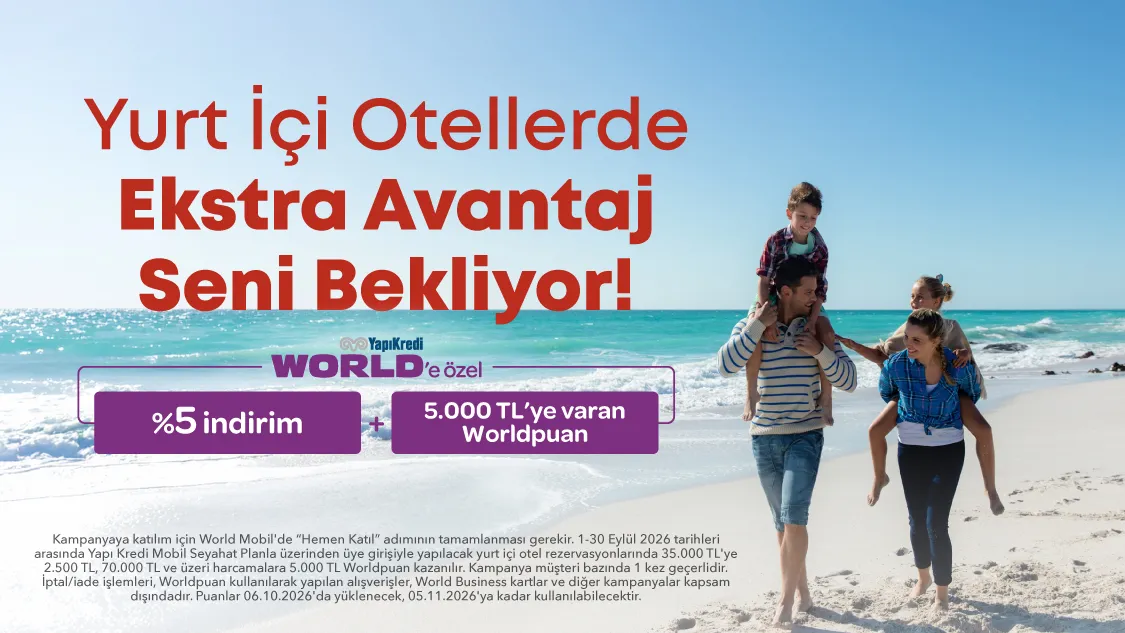 Worldcard ile Setur Seyahat Kampanyası: Yapı Kredi Mobil'den Puan Kazan!