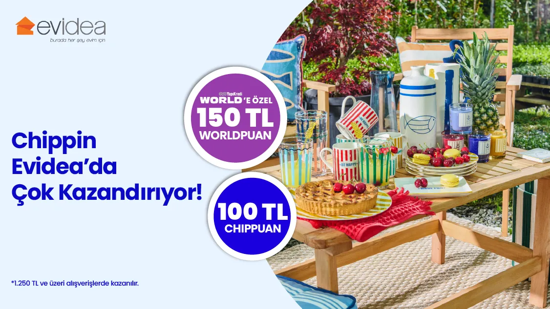 Worldcard ile Evidea’dan Worldpuan Fırsatı!