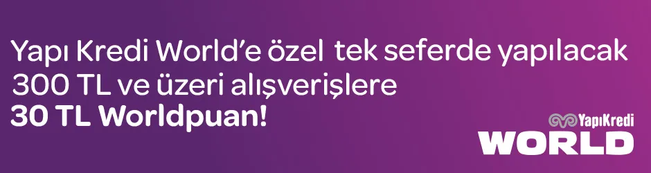 World'e özel Metro Toptancı Marketler'de 30 TL Worldpuan! World'e özel Metro Toptancı Marketler'de 30 TL Worldpuan!
