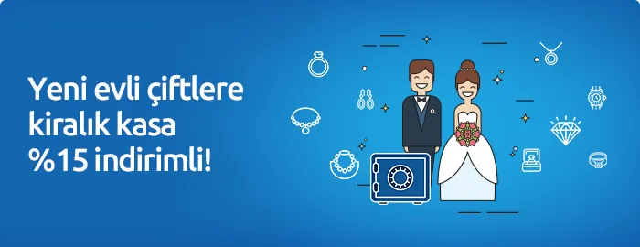 Yapı Kredi'den Yeni Evli Çiftlere Kiralık Kasa %15 İndirimli!