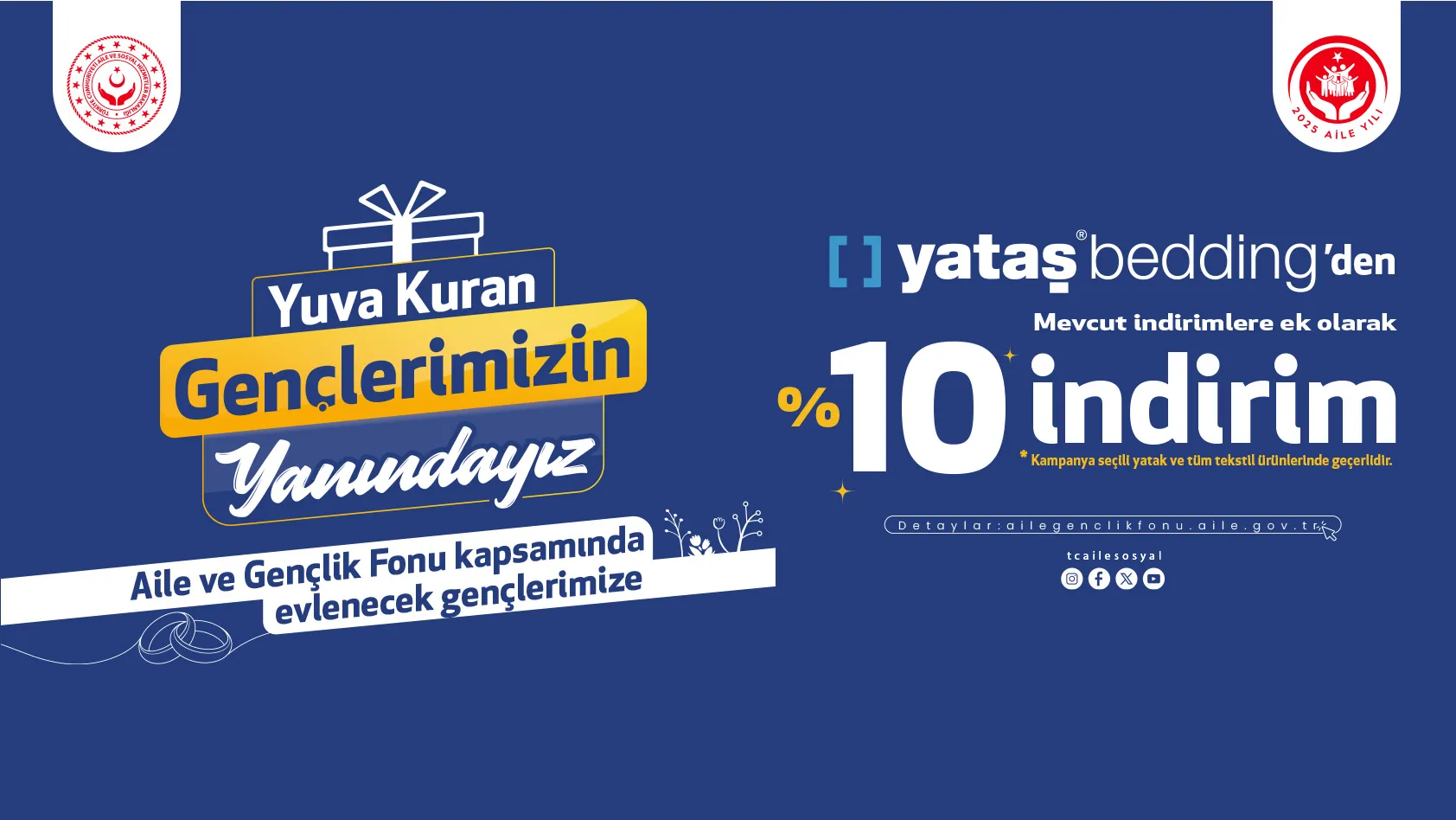 Yataş & Enza Home: Evlenenlere Özel %10 Ek İndirim